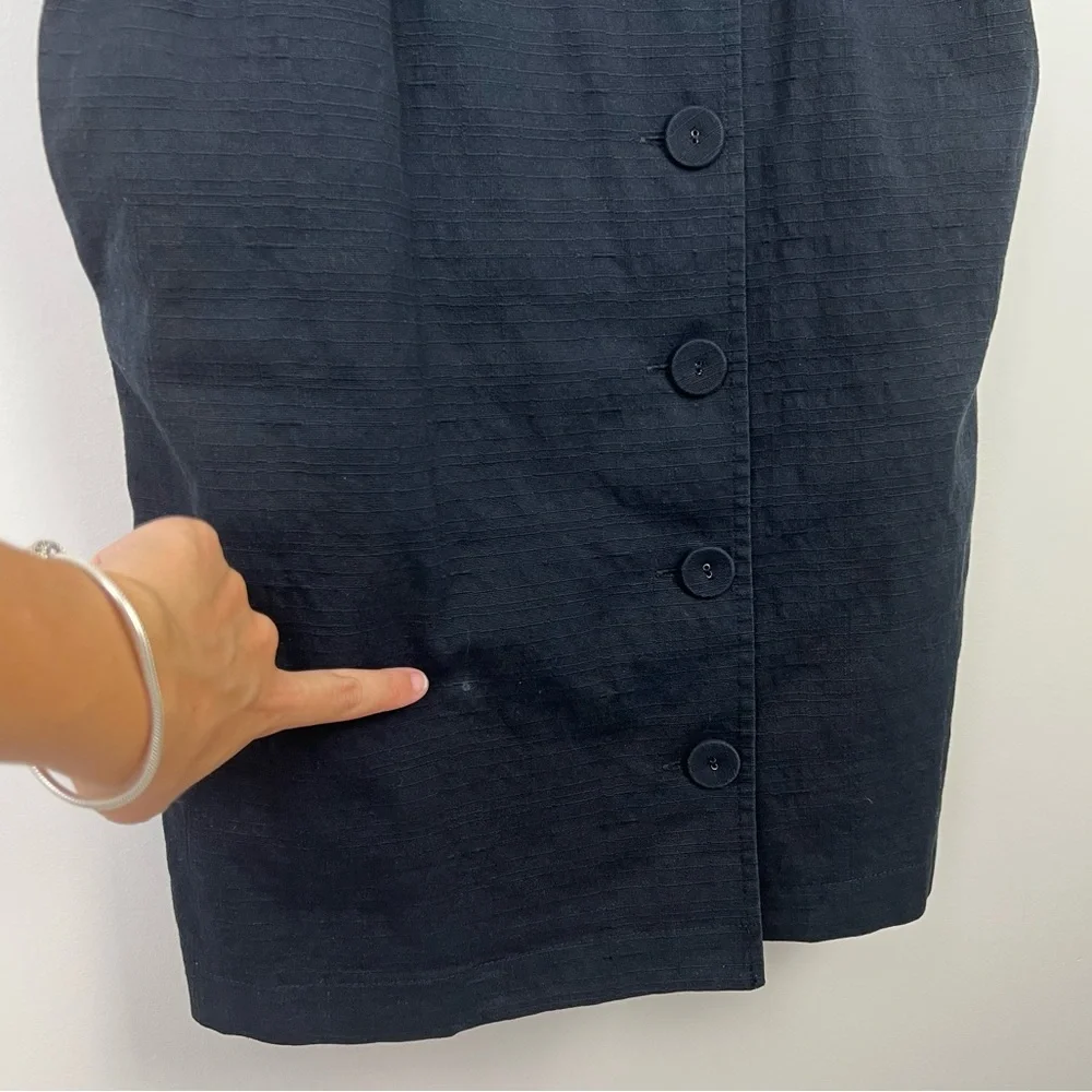 Cue Women’s Pinafore Dress Black Pockets Short Mom Style Comfort Work Size 6 XS - Picture 8 of 12